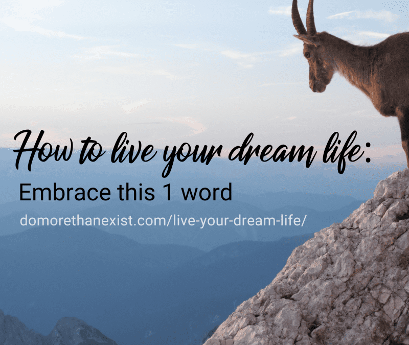 How to live your dream life: embrace this 1 word.