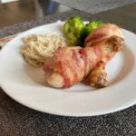 bacon wrapped chicken legs