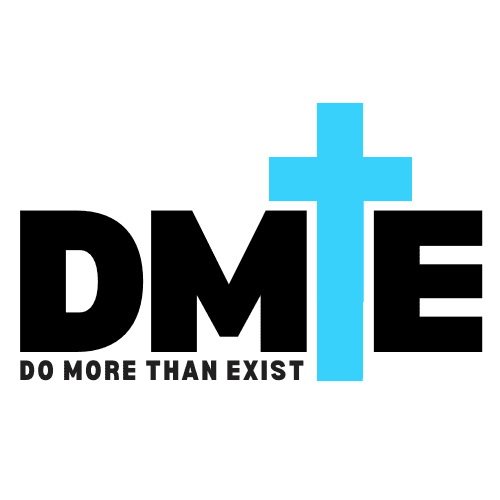 DMTE do more than exist logo blue